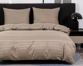 Hotelové obliečky z mikrovlákna JASMINE béžové - prúžok 2 cm Rozmer obliečky: 70 x 90 cm | 140 x 200 cm