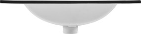 Comad Nábytkové keramické umývadlo UM-LAVA BLACK 60 DP, 61x46 cm, čierna matná