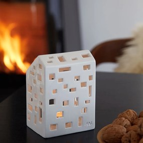 Biely keramický svietnik Kähler Design Urbania Lighthouse Funkis