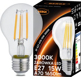 SADA 6x LED žiarovka E27 15W 1650lm 3000K - tepla biela