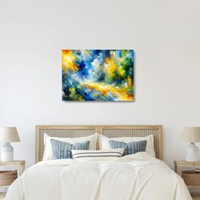 Sklenený obraz - Abstraktný slnečný deň (70x50 cm)