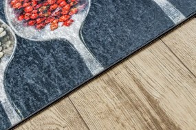 Protišmykový koberec / behúň ANDRE 42760 sivý / zelený