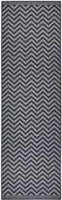 NORTHRUGS - Hanse Home koberce Kusový koberec Twin Supreme 105472 Palma Night Silver – na von aj na doma - 80x350 cm