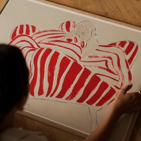 Moikka Plagát Red Chair by Sofia Lind 70x100 cm