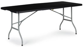 Záhradný cateringový stôl rozkladací 153 cm - čierny