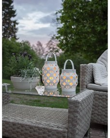 Biely lampáš Star Trading Flame Lantern, výška 16 cm