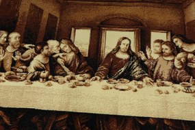 Kusový koberec Posledná večera, 100x210, hnedá, obývacia izba, Weltom