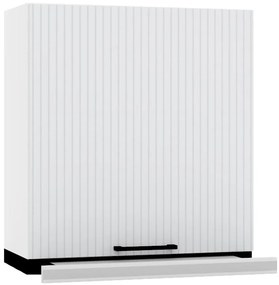 Skrinka do kuchyne Kate w60/68 slim pl so strieborným digestorom svetlosivá mat