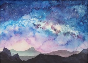 Sklenený obraz - Mliečna dráha, aquarel (70x50 cm)