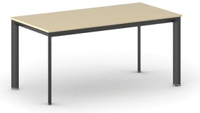 Rokovací kancelársky stôl PRIMO INVITATION, 160x80 cm, čierna podnož, breza