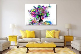Obraz kvetinový strom plný farieb
