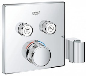 GROHE Grohtherm Smart Control - Termostat pod omietku pre dva spotrebiče s integrovaným držiakom sprchy, chróm 29125000