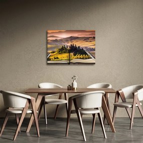 Obraz krajiny v knihe (70x50 cm)