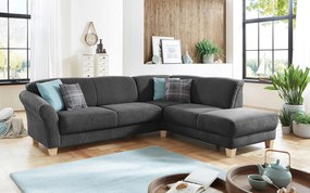 XXXLutz ROHOVÁ SEDAČKA, textil, čierna Sit & More - Sedačky - 000144005341
