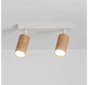 Brilagi - Bodové svietidlo SELE 2xGU10/30W/230V biela/dekor duba