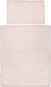 Sada do postieľok s čipkou púdrovo ružová 50x65cm