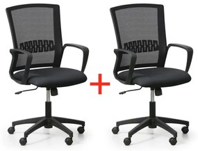 Kancelárska stolička ROY 1+1 ZADARMO, čierna
