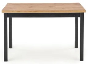 Jedálenský stôl KINDOR dub Wotan/čierna