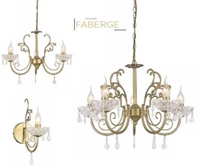 ACA DECOR Nástenné svietidlo FABERGE max. 40W/E14/230V/IP20