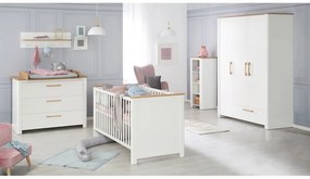 Nástenný detský vešiak v dekore duba v bielo-prírodnej farbe Ava – Roba