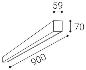 LED2 - LED Stropné svietidlo NOLI LED/30W/230V 3000/3500/4000K 90 cm biele