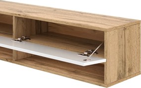 Závěsný TV stolek Derby 140 cm dub Wotan/bílý