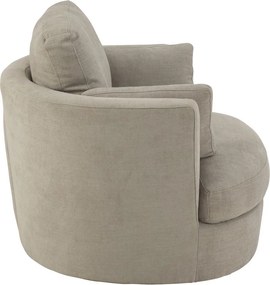 Šedé okrúhle kreslo Swivel Grey - 98*107*88cm