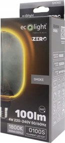 ECOLIGHT Dekoratívna LED žiarovka E27 4W 100lm O100 - rada ZERO