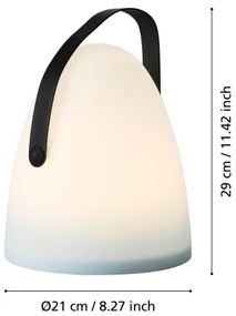 Eglo 48841 - LED Vonkajšia stolná lampa COLLIRADOS LED/3xAA IP44