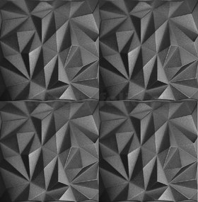 Stropné panely 3D XPS K58, cena za kus, rozmer 50 cm x 50 cm, Zirkon čierny, IMPOL TRADE