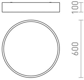 RED - Design Rendl - R13333 - LED Stropné svietidlo MEZZO LED/60W/230V čierna