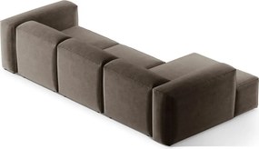 Hnedá rohová pohovka (ľavý roh/s leňoškou) Bergamo – Cosmopolitan Design