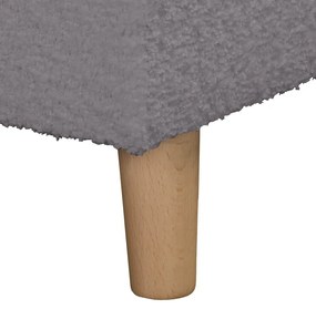 Tmavosivý taburet z textílie buklé Ariella – Ropez