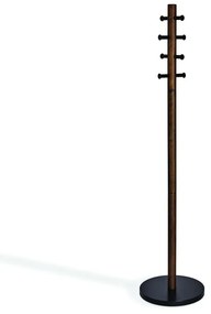 Čierny prírodný vešiak z kaučukového dreva Pillar - Umbra