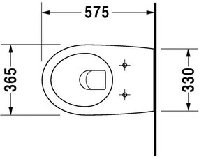 DURAVIT Architec závesné WC s hlbokým splachovaním, 360 mm x 575 mm, 2546090064