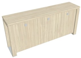 Nízka skriňa Verno+ S 200 x 46 x 90 cm, agát / červená