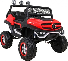 Ramiz Mercedes Benz Unimog pre deti Off-road Červená + pohon 4x4 + diaľkové ovládanie
