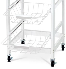 BONTEC Regál, mdf, biela, DR-043 Farba: Biela
