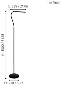 Eglo 96439 - LED Stmievateľná stojacia lampa LAROA LED/4,5W/230V