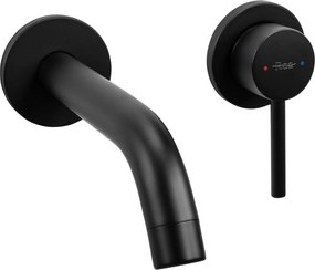 Rea Owen, umývadlová batéria pod omietku + BOX montážny systém, čierna matná, REA-B5332