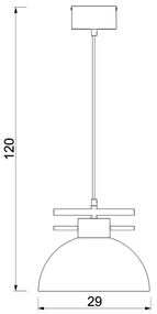 Luster na lanku ESTATE 1xE27/15W/230V zelená