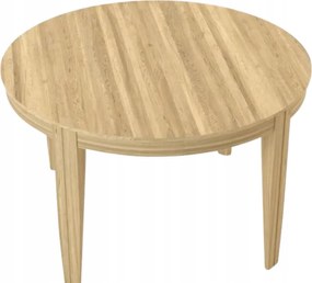 Rozkladací okrúhly stôl do obývacej izby, drevený dub bianco Paolo