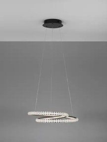 LED luster Ginevra 48 čierne