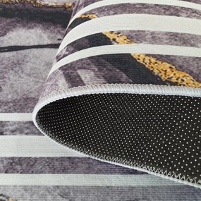 DY Tmavosivý koberec s mramorovým vzorom Horeca-New 118 Rozmer: 80x150 cm