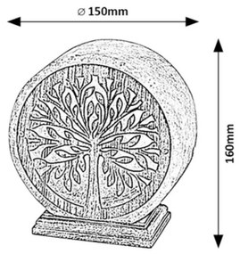 Rabalux 76009 dekoratívna soľná lampa Igdrasil