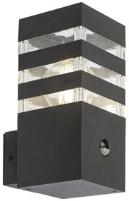 Rabalux 77025- Vonkajšie nástenné svietidlo so senzorom ANKARA 1xE27/12W/230V IP44