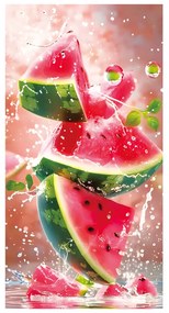 PLÁŽOVÁ OSUŠKA Z MIKROVLÁKNA WATERMELON 100X180 CM VZOROVANÁ