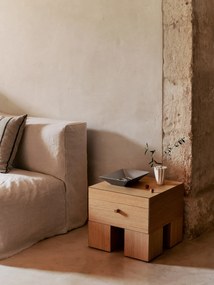 Ferm Living Kameninová váza Dedali Off-white Small