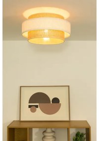 Stropné svietidlo BOHO 1xE27/60W/230V pr. 40 cm krémová/juta