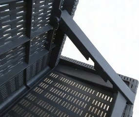 Skladacie ležadlo k bazénu a na terasu PREMIUM - sivé